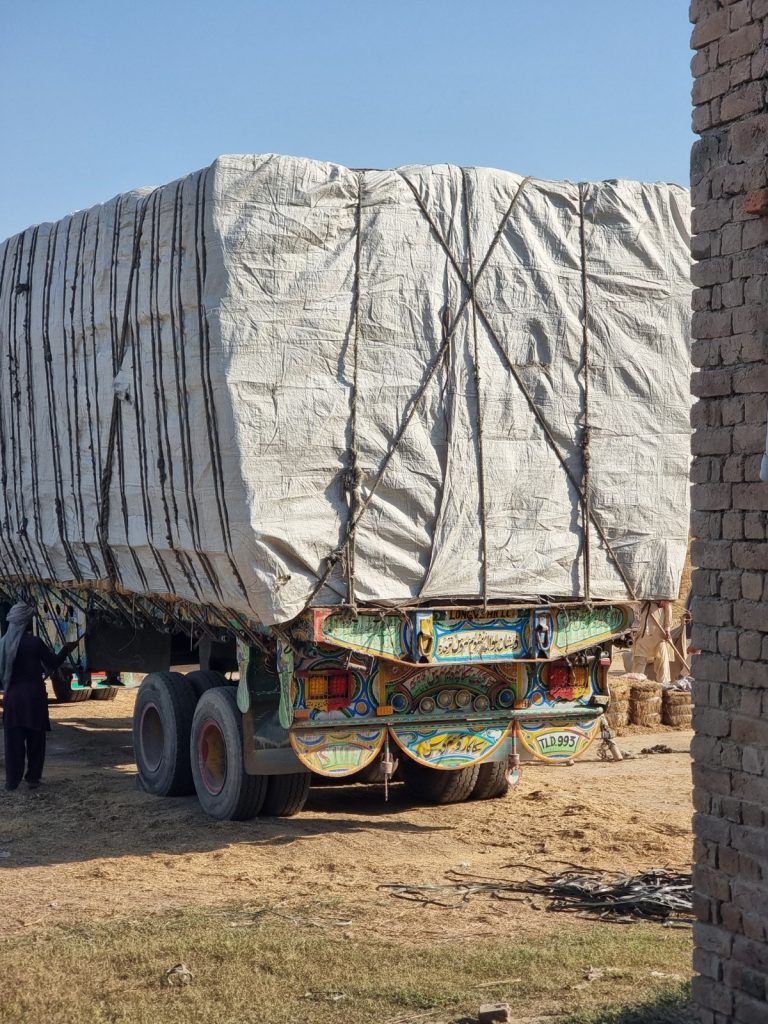 Babar Aziz Balers baled wheat straw Pakistan